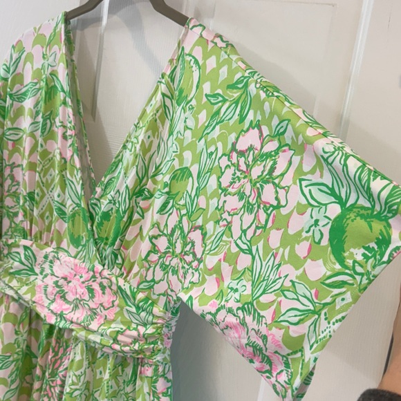 Lilly Pulitzer Green and Pink Paige Skort Romper - Picture 4 of 4